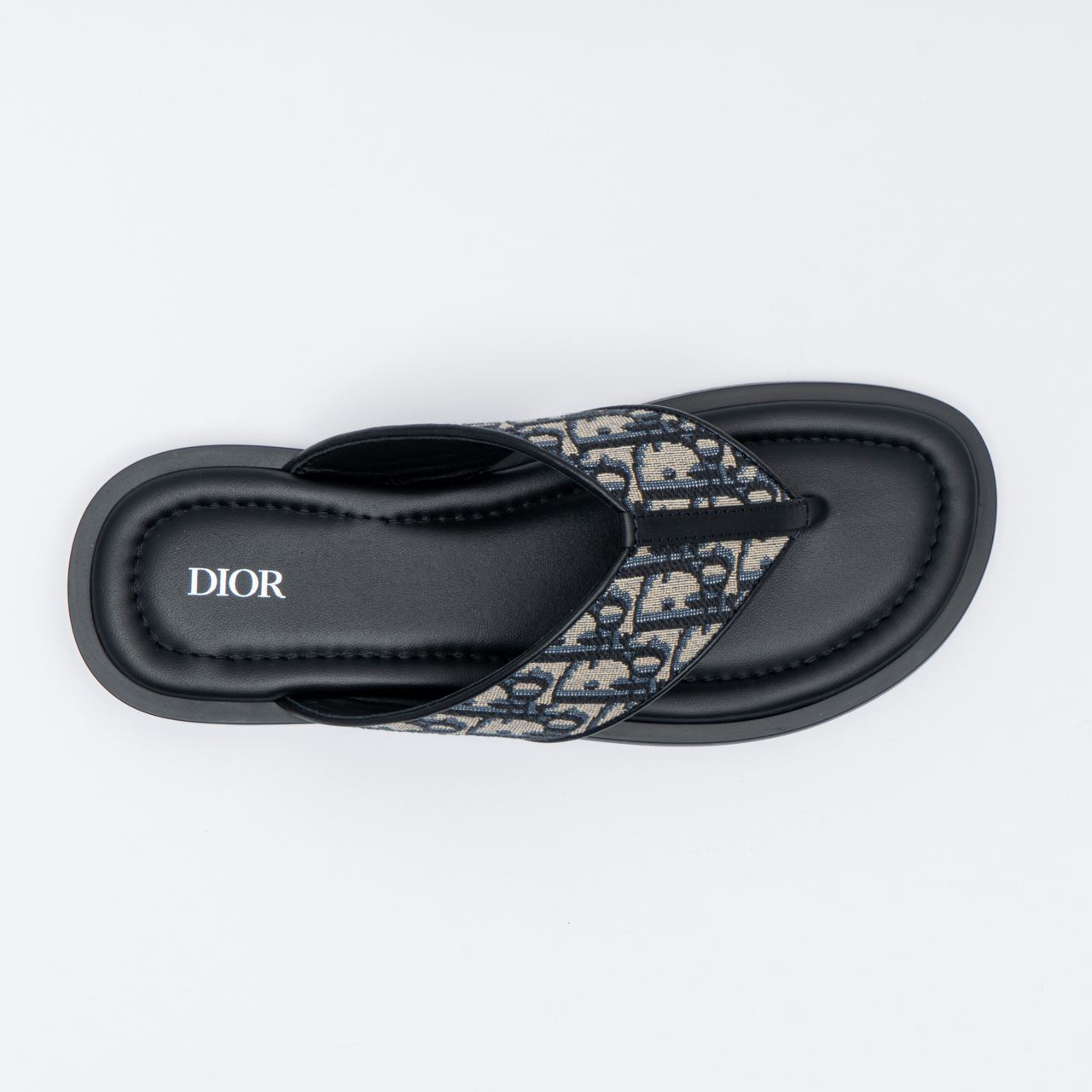 サンダル DIOR 3SA161ZSA_H961 THONG SANDAL JACQUARD BLACK Dior Alias Thong Sandal Beige and Black Dior Oblique