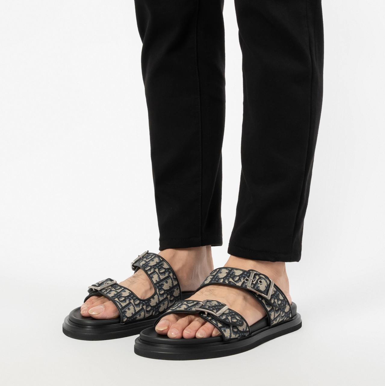 サンダル DIOR 3SA167ZSA_H969 AQUA SANDAL/ JACQUARD OBLIQUE Dior Aqua Sandal Black Dior Oblique Jacquard | DIOR