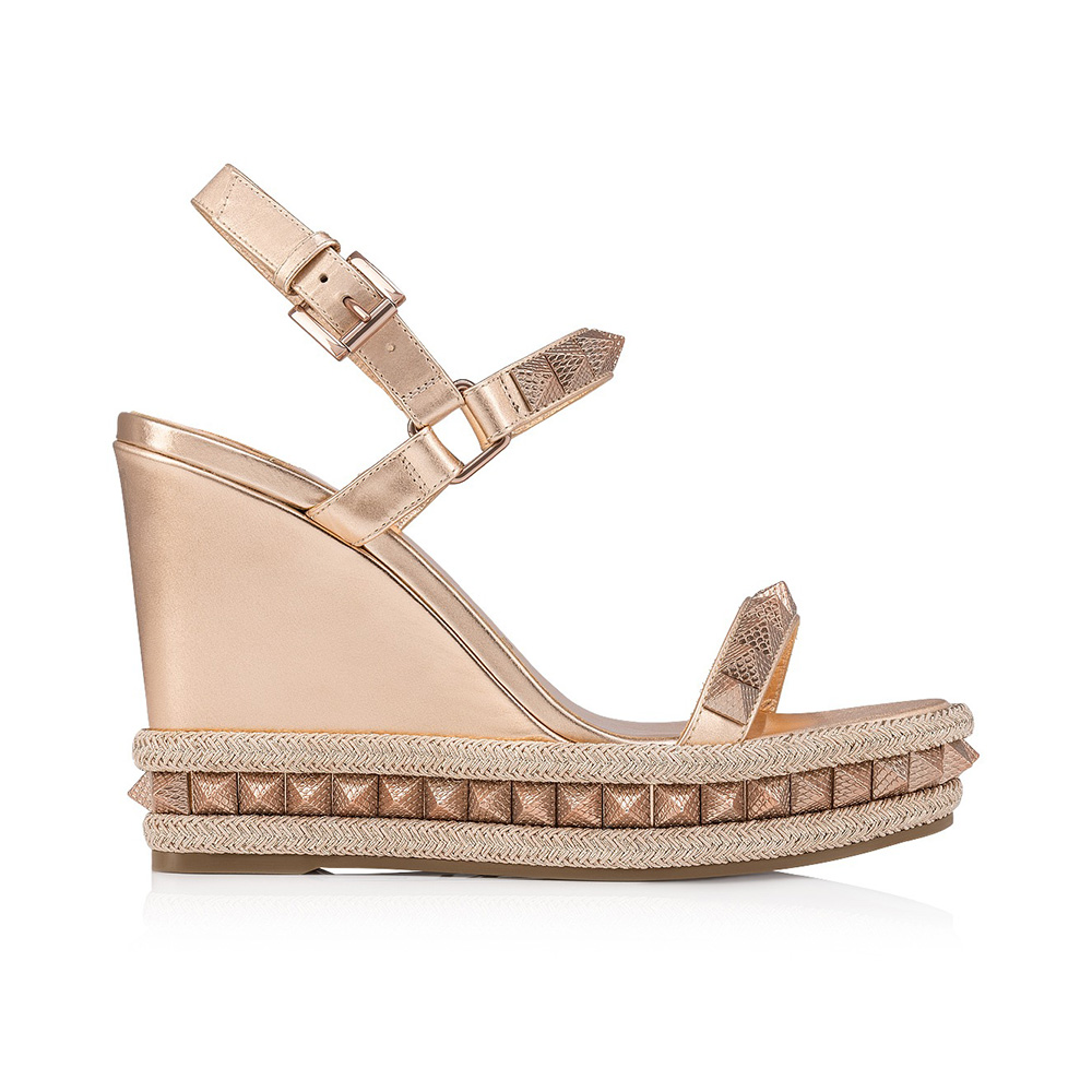 Christian Louboutin Pyraclou 110 Spikes Wedges Patent