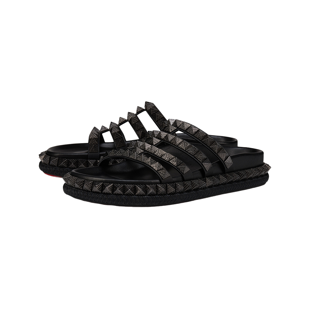 Christian Louboutin Pyra Hallulila Sandals Flat Nappa Laminating