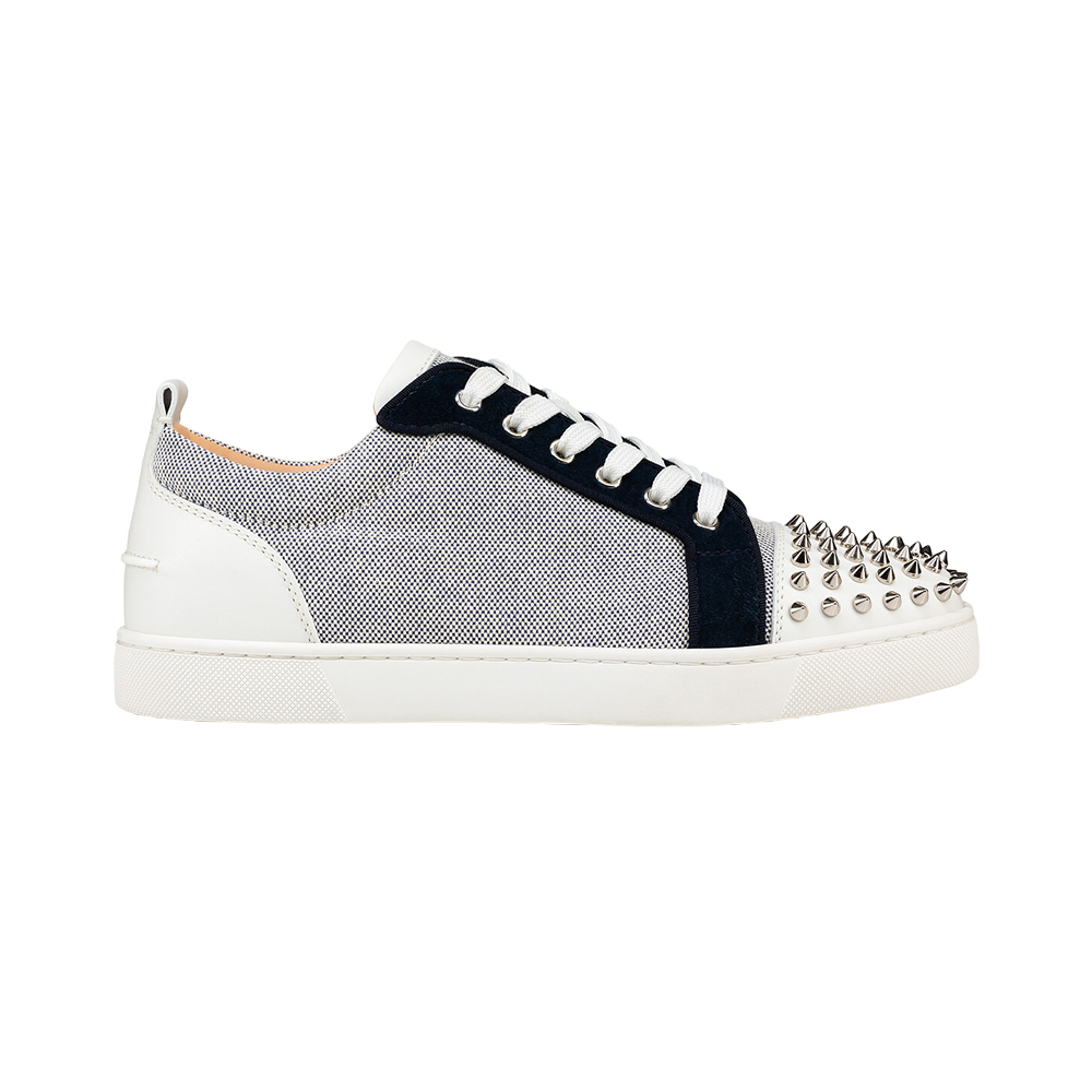Christian Louboutin Louis Junior Spikes Low Top Fabric Multi