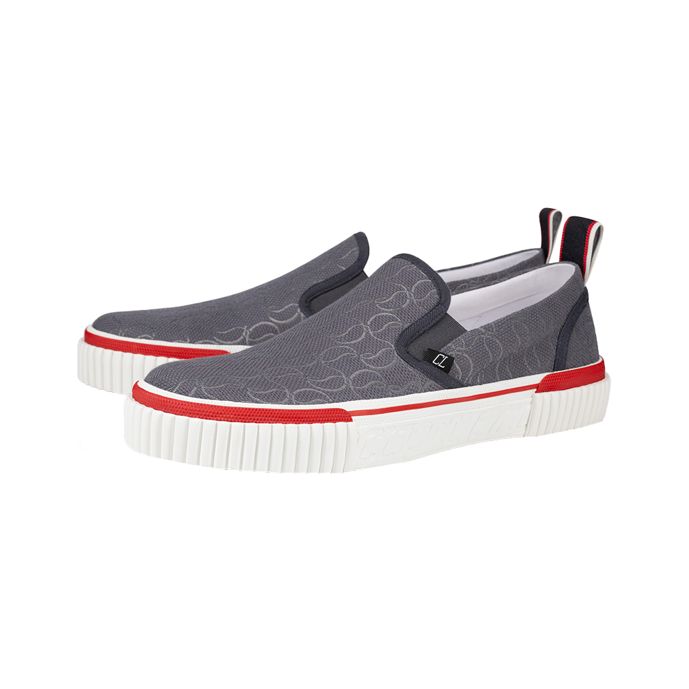 Christian Louboutin Pedro Boat Jacquard Slip-On Sneakers