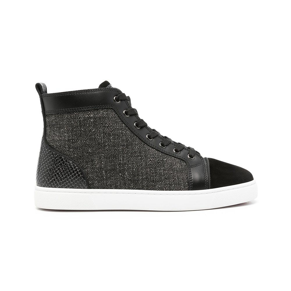 Christian Louboutin Louis Spikes High Top Sneakers Black