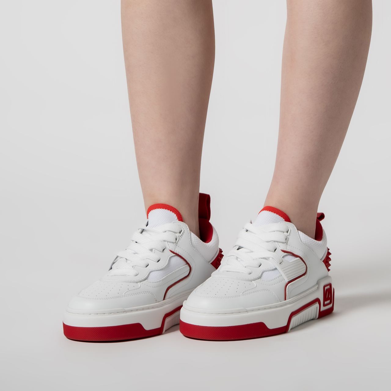 美品⭐︎Christian Louboutin Christian Louboutin Dorispiky 100 Studded Leopard-print Pumps