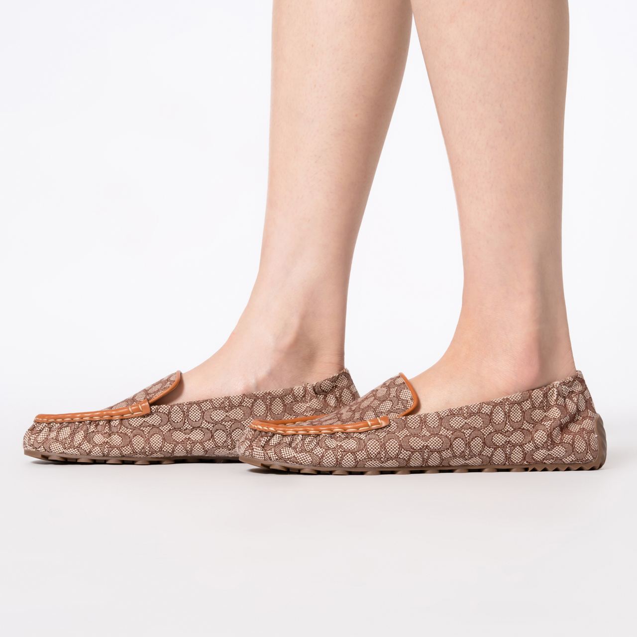 ★Coach★ Ronnie Loafer in Signature Jacquard CS009 URC Coach Ronnie Loafer In Signature Textile Jacquard Cocoa