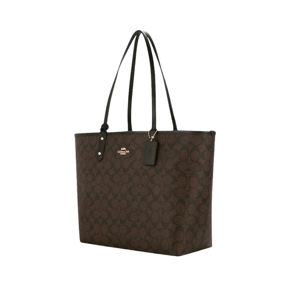 Coach Large Reversible City Tote Bag Brown Black – voilà.id