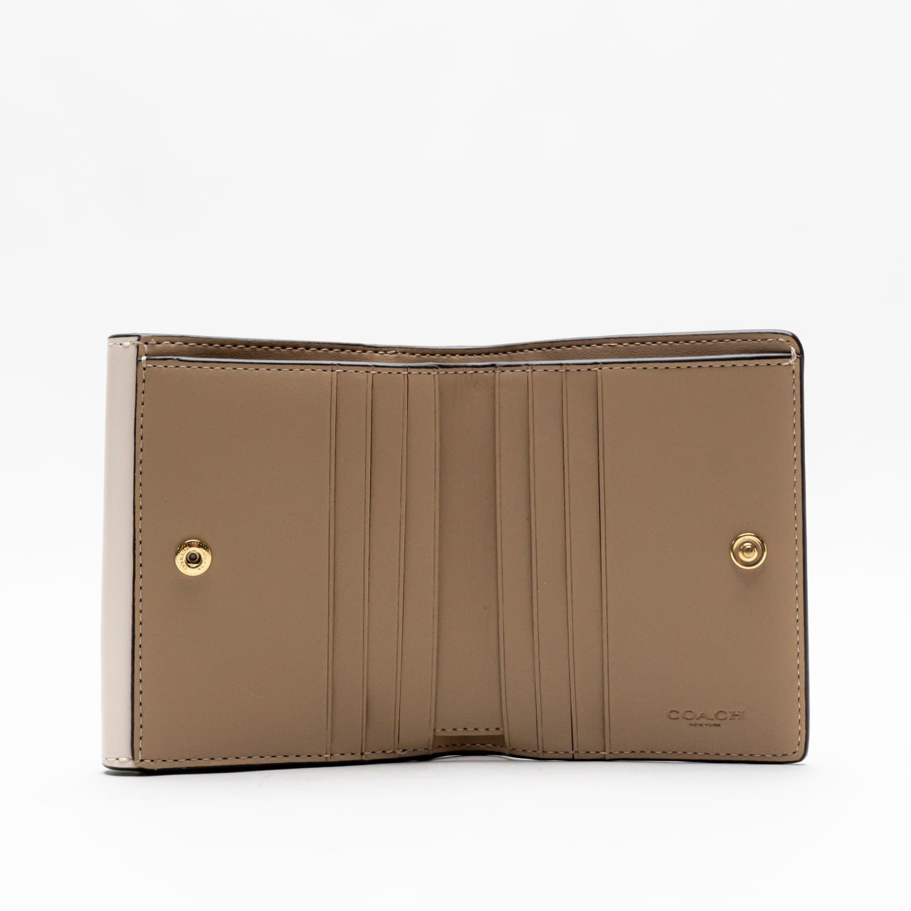 Coach Eliza Small Wallet Signature Light Khaki Chalk – voilà.id