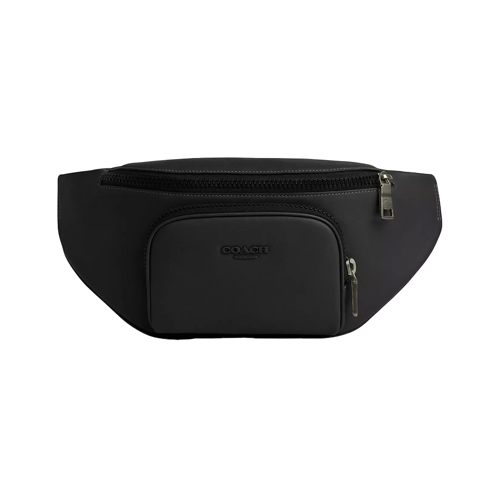 Coach Racer Belt Bag In Smooth Leather Black –