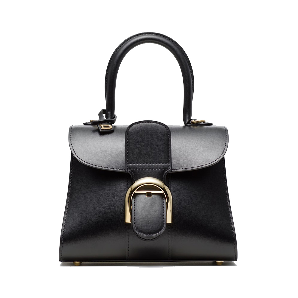 Delvaux Brilliant Mini Box Bag Calfskin Black Ghw –