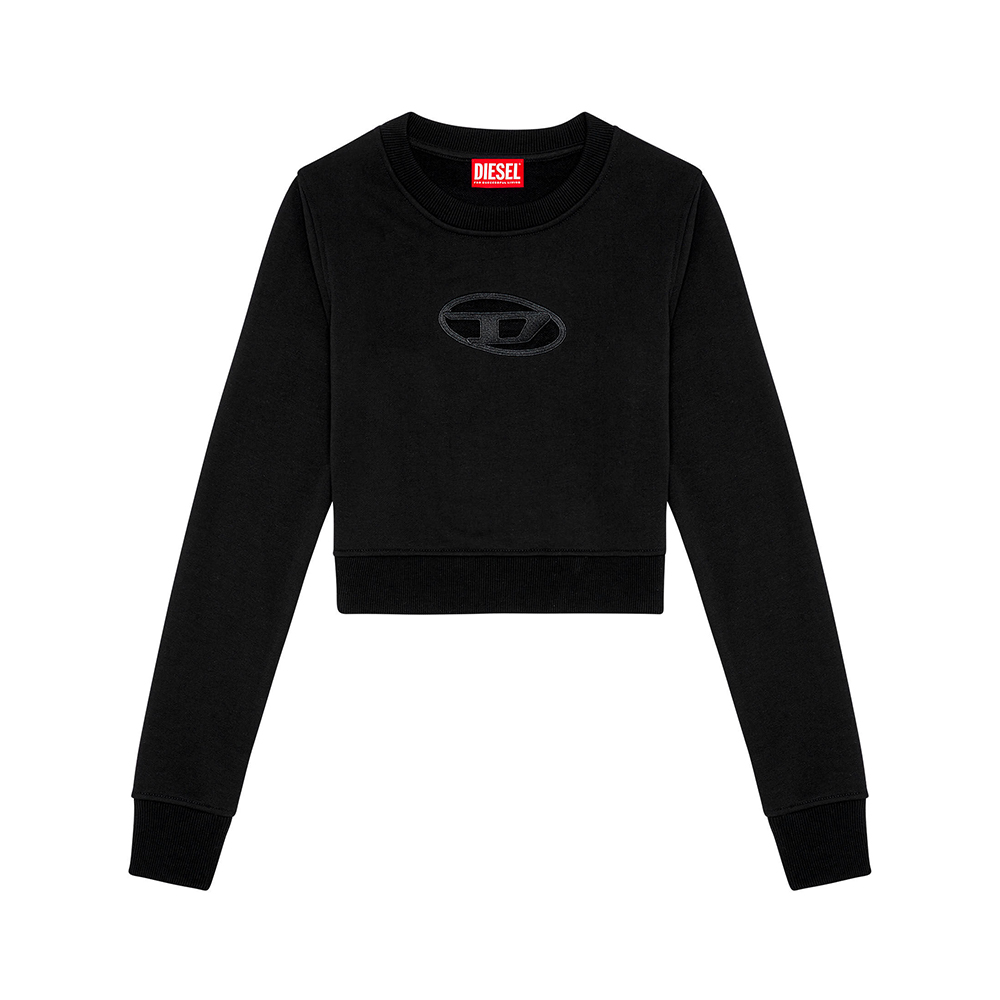 トップス NEOPRENE CROPPED SWEATSHIRT SQUARE LOGO womens-cropped-sweatshirt-navy