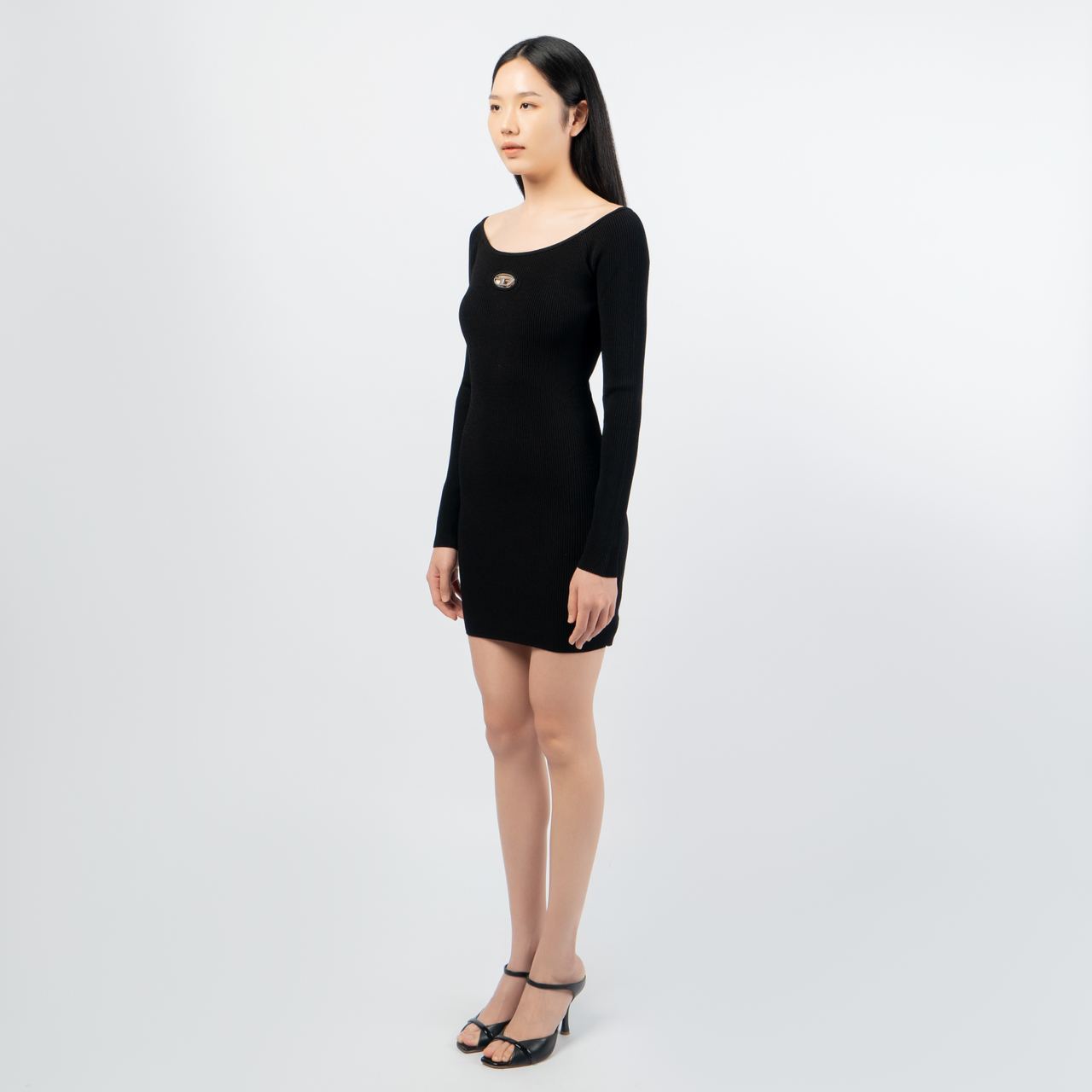 Diesel M-Vera Off Shoulder Knit Dress Black – voilà.id