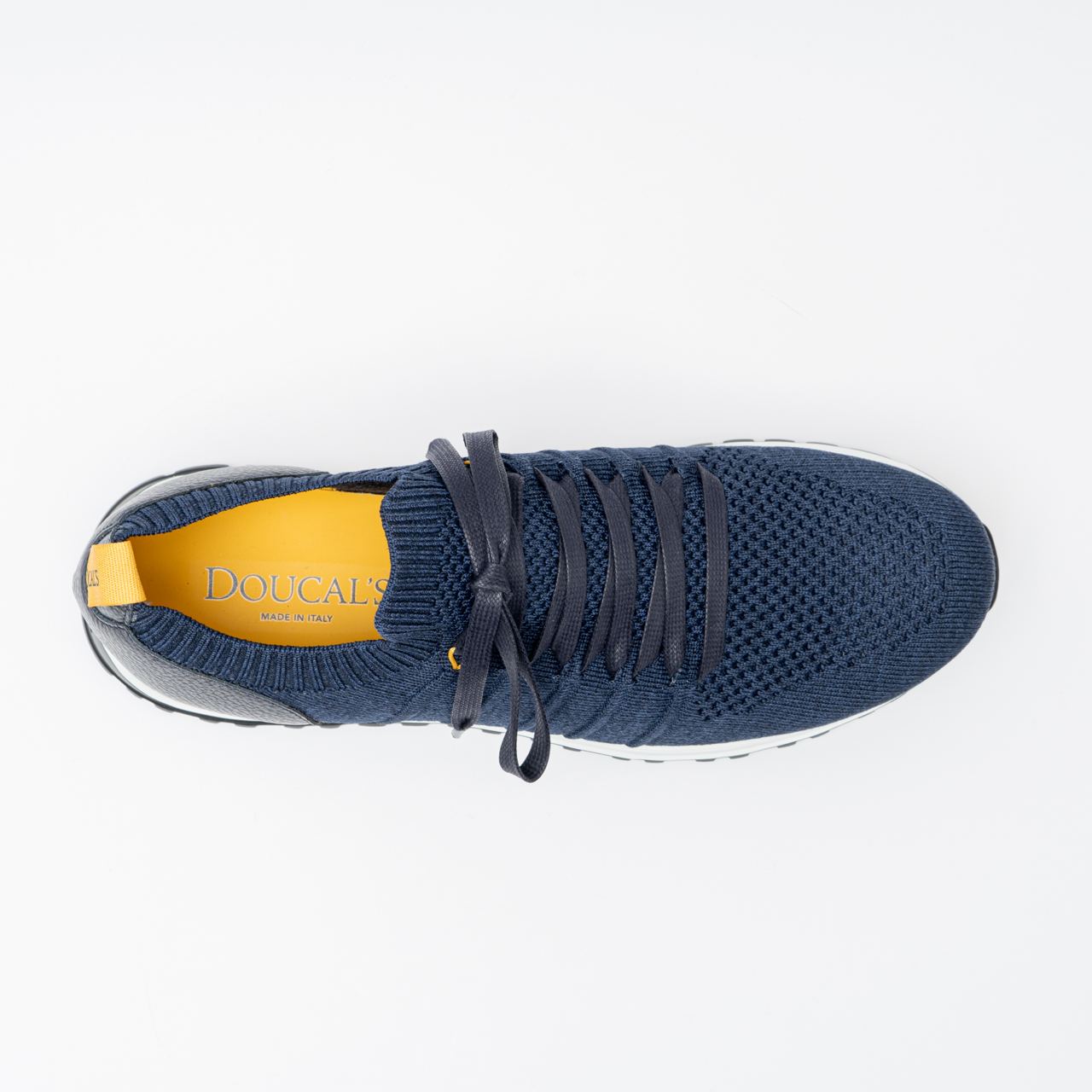 Doucal's Performance Fabric and Leather Lace Up Sneakers