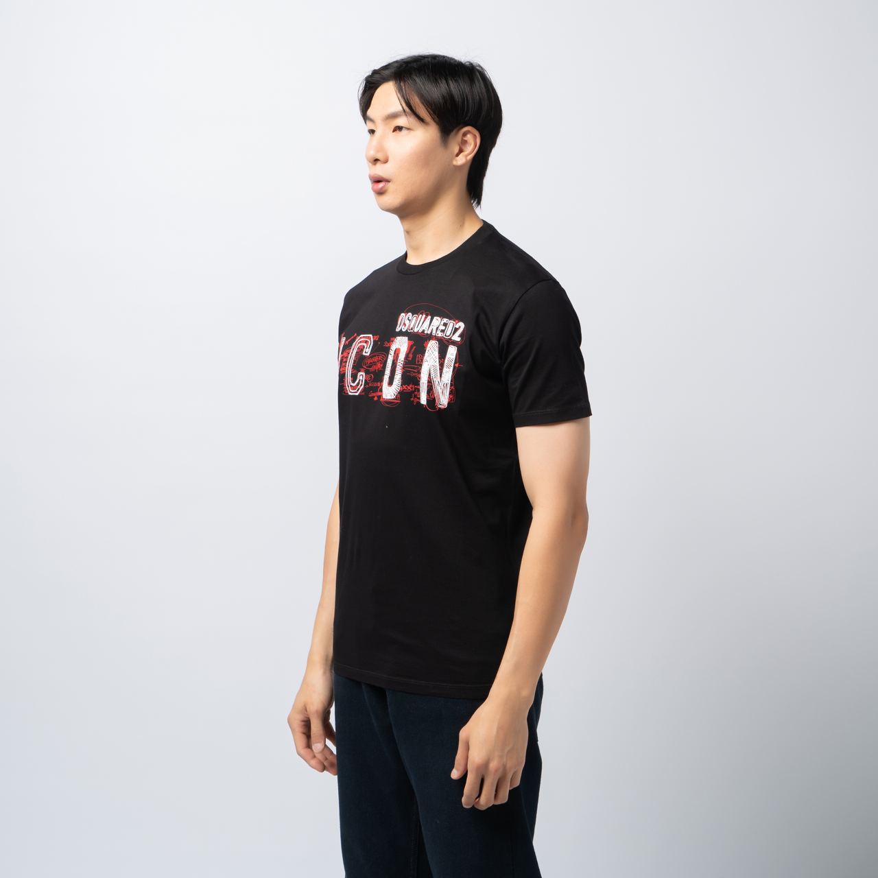 Dsquared2 Icon Scribble Cool Fit T-Shirt Black – voilà.id