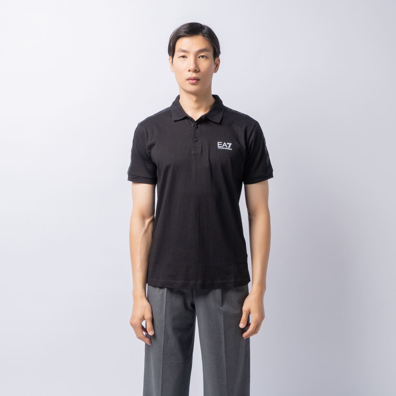 EA7 (Emporio Armani) Logo Series Polo Shirt Black – voilà.id