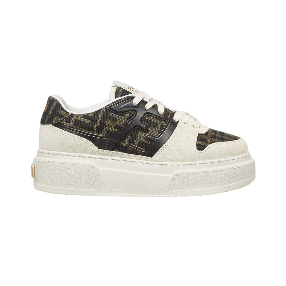 Fendi Match Low Tops Platform Canvas Suede White – voilà.id