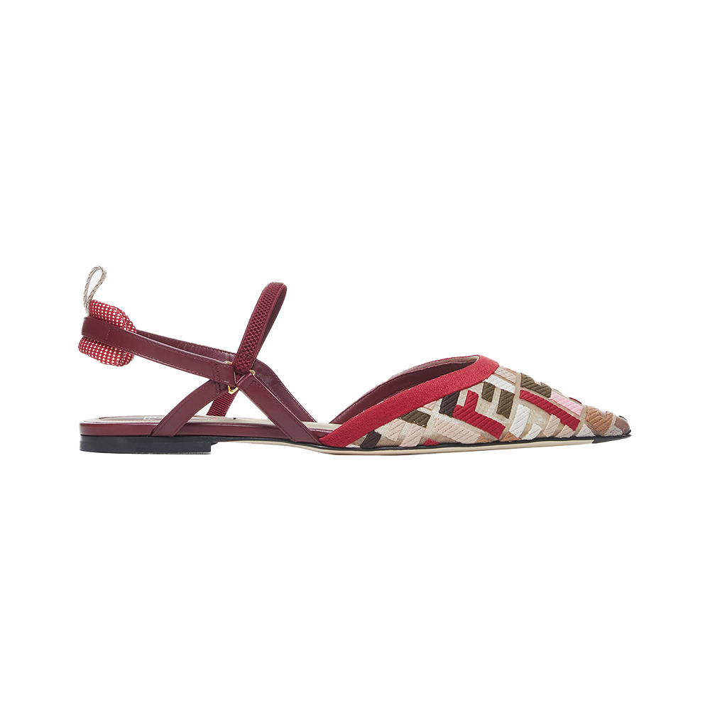 Fendi Colibri Lite Mesh Embroidery Flats Multicolour – voilà.id