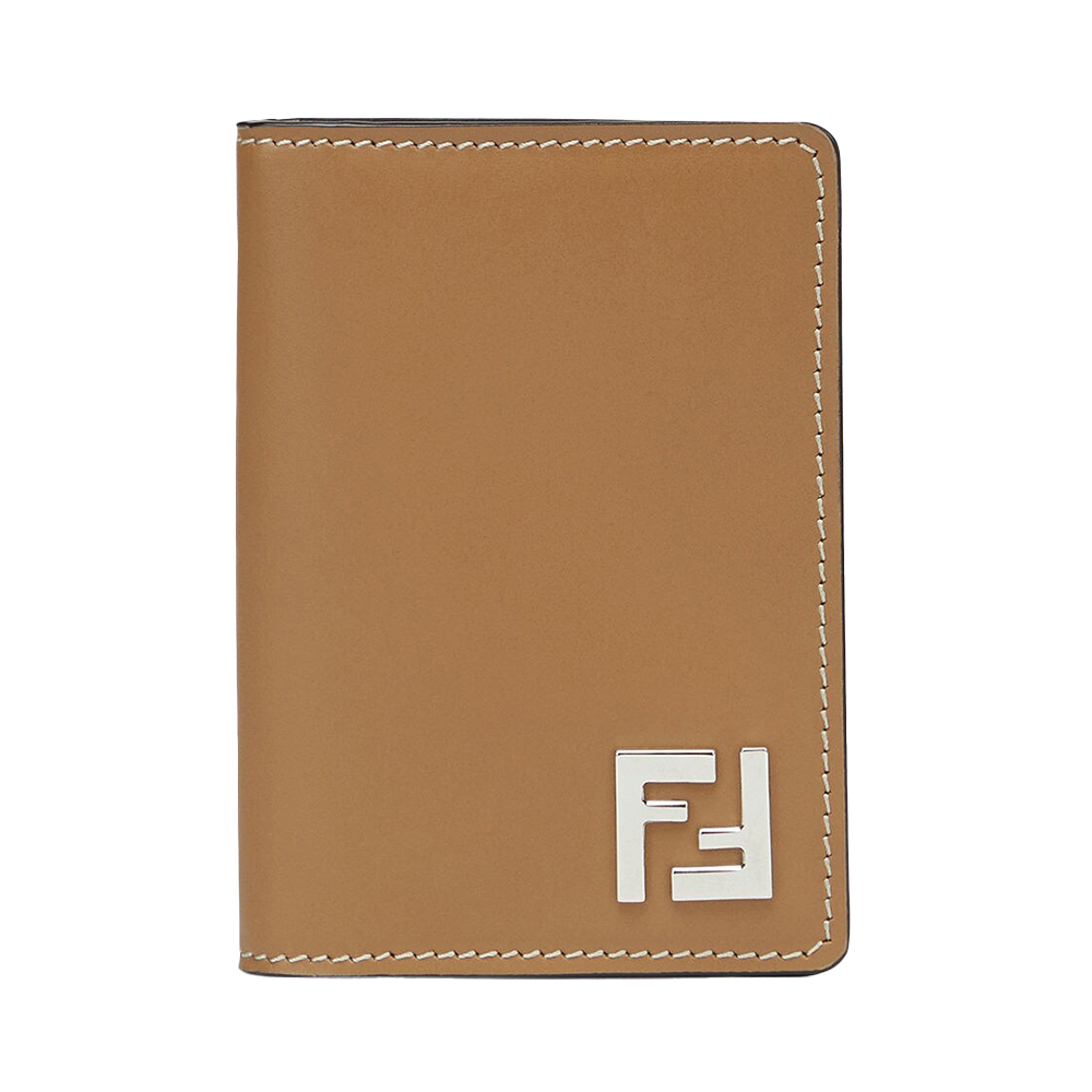 FF Squared Leather and Canvas Cardholder