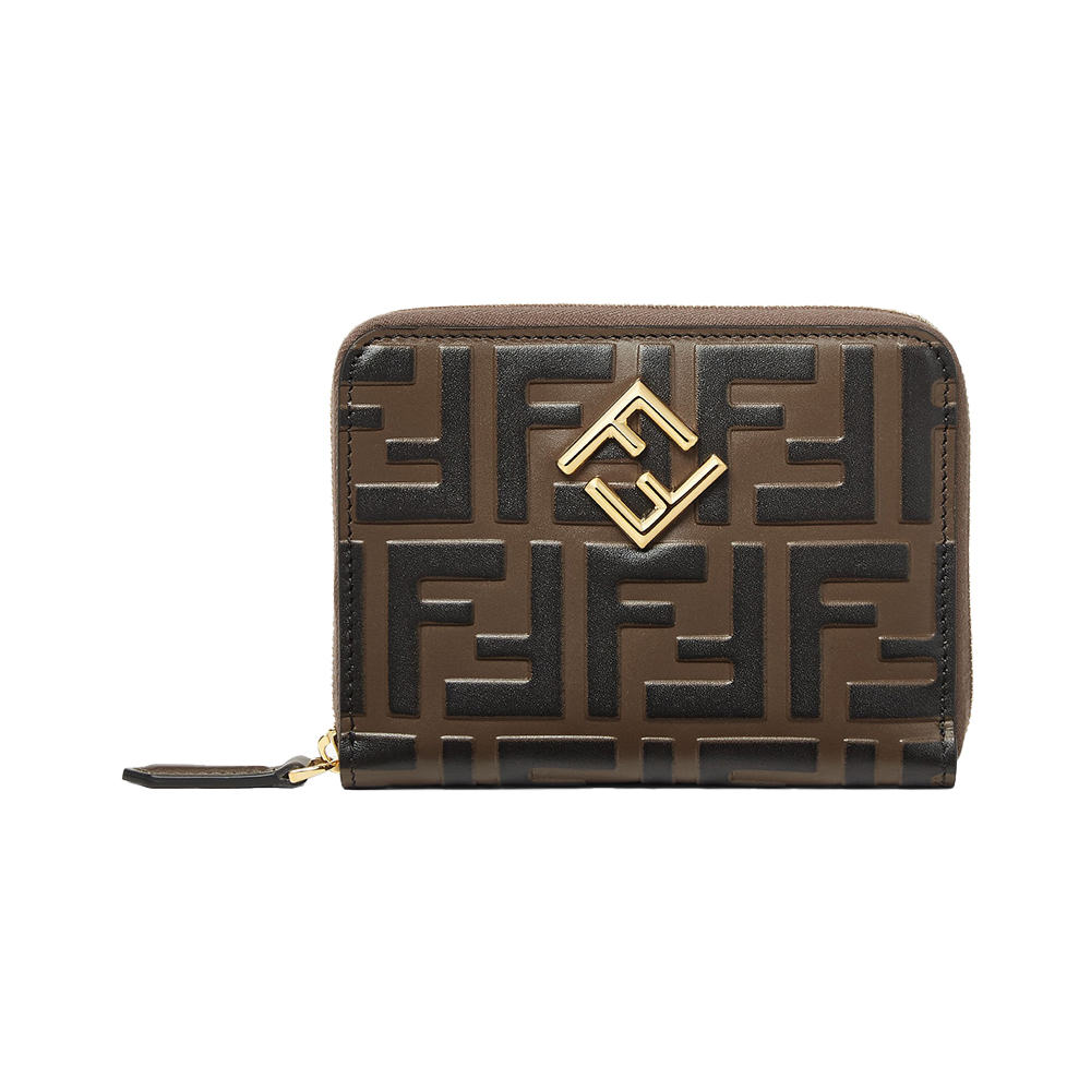 Fendi FF Diamonds Zip Around Medium Wallet Brown – voilà.id