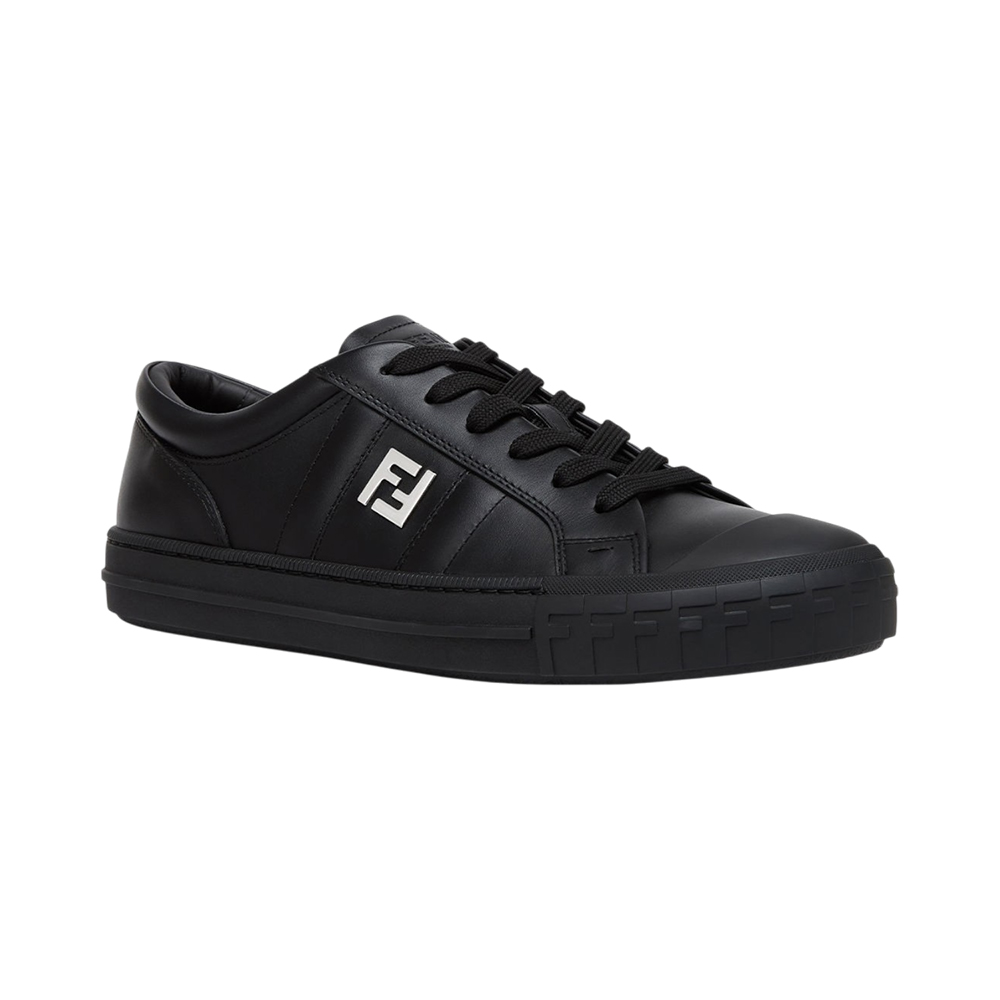 Fendi Domino Low-Top Sneakers Leather Black – voilà.id