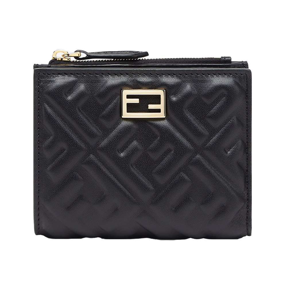 ★関税負担なし★FENDI ★Small Slim Baguette Wallet★ Slim Baguette Wallet Small Leather Black | Fendi