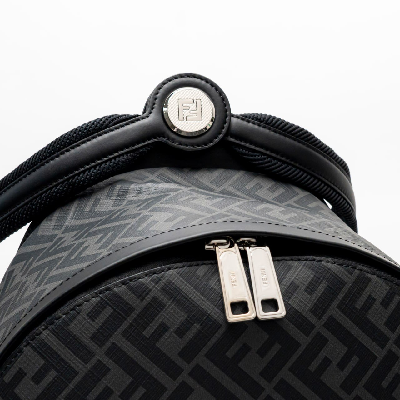 Fendi Medium Diagonal FF Chiodo Backpack Black – voilà.id
