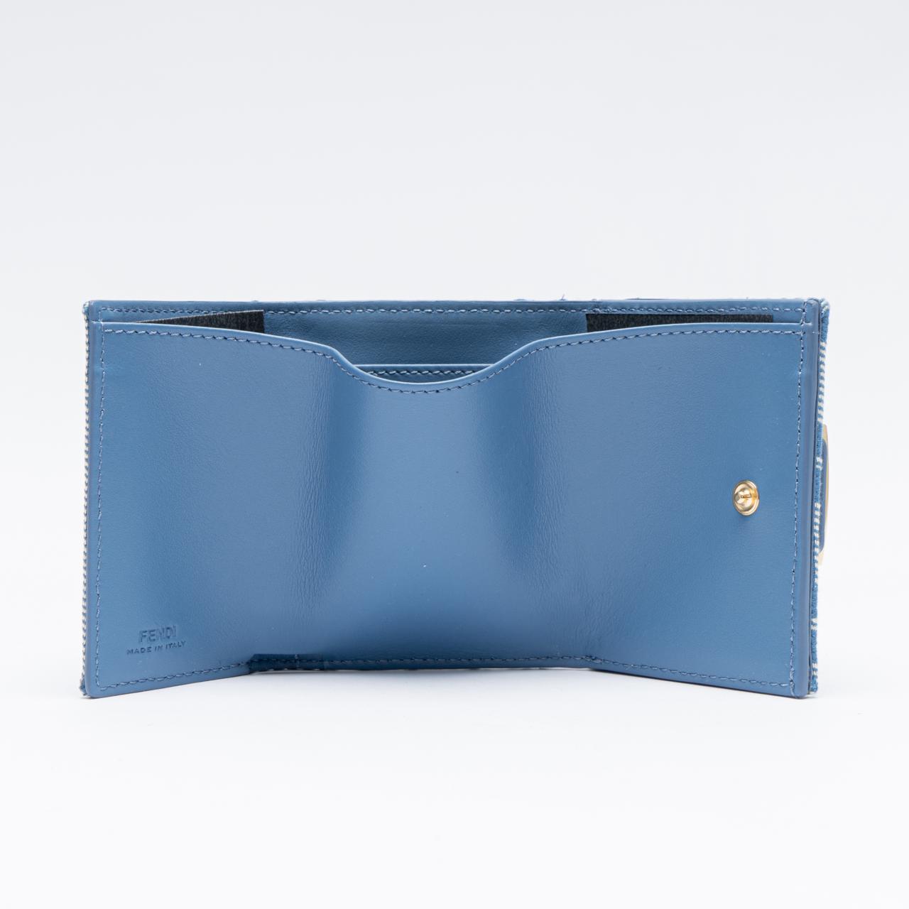 Fendi 25年 春夏 Ff Logo Denim Trifold Wallet Fendi 25年 春夏 Ff Logo Denim Trifold Wallet 財布・小物