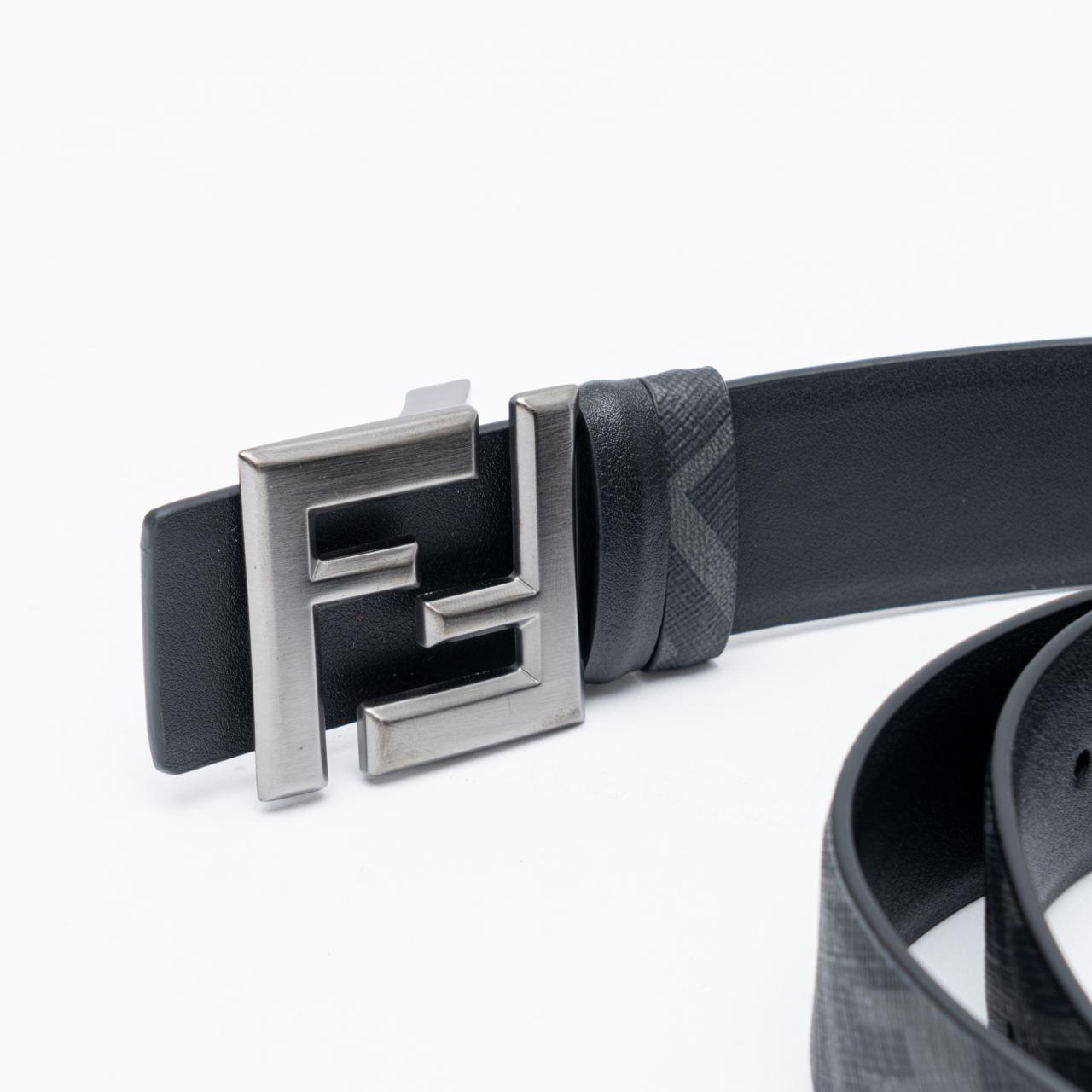 ベルト FENDI Belts Women Leather Black/Grey Black Reversible Belt Fendi - Vitkac AS