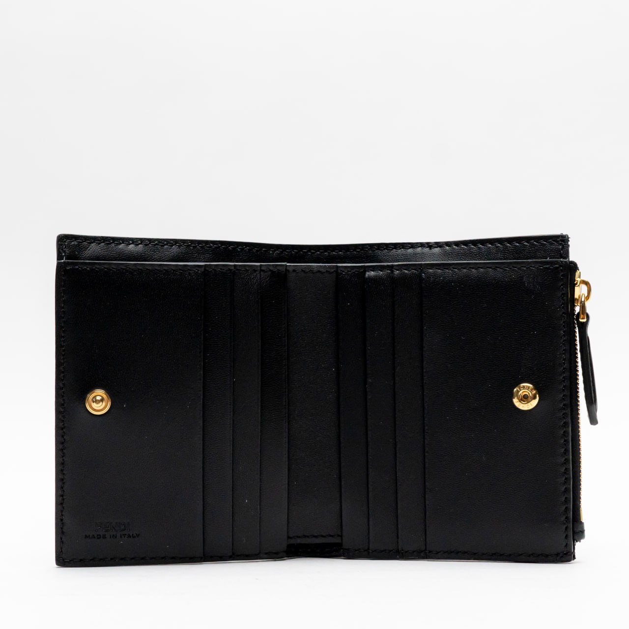 長財布 Fendi Black Nappa Leather Baguette Wallet Wallet On Chain Baguette Leather Black | Fendi