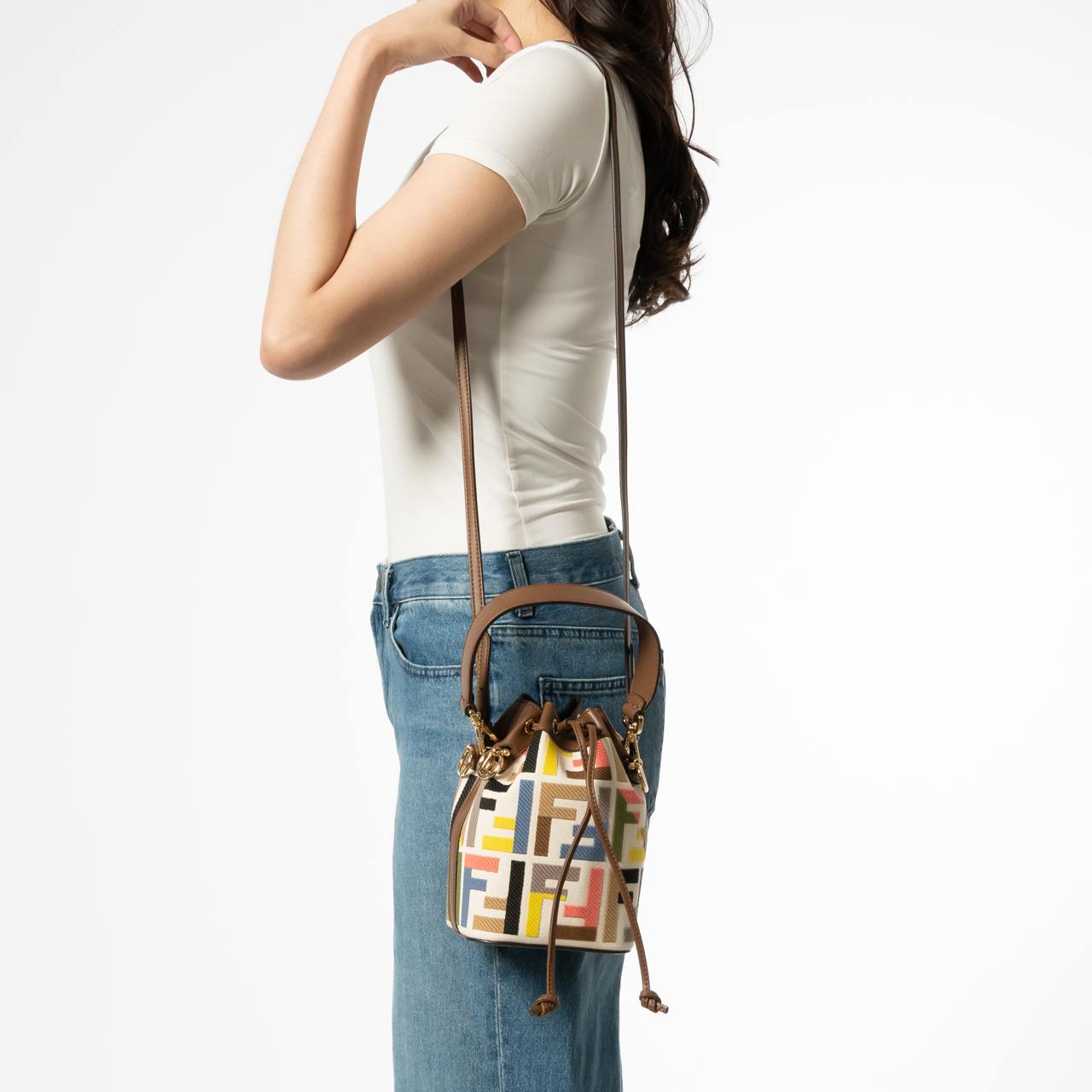 ファッション雑貨・小物その他 FENDI MINI DENIM FF LOGO MON TRESOR Mon Tresor Fabric Blue | Fendi