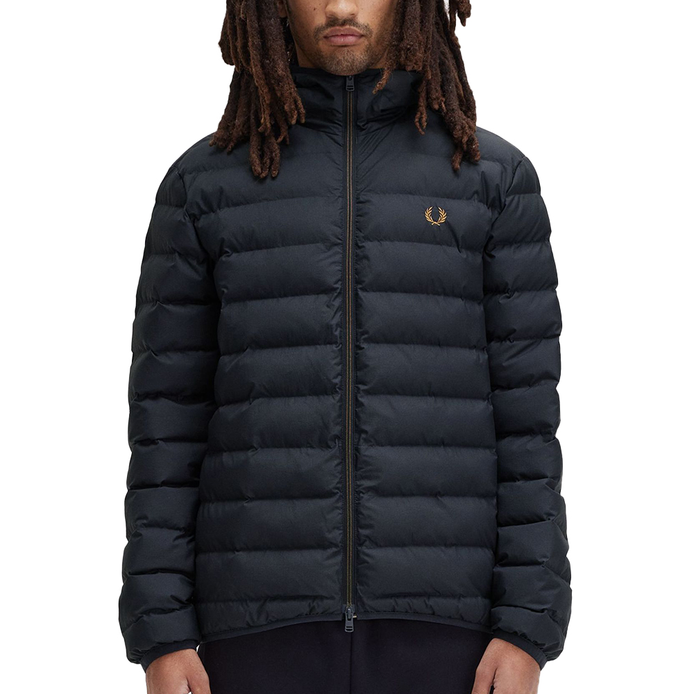 Fred Perry Zip Hooded Insulated Puffer Jacket Black – voilà.id