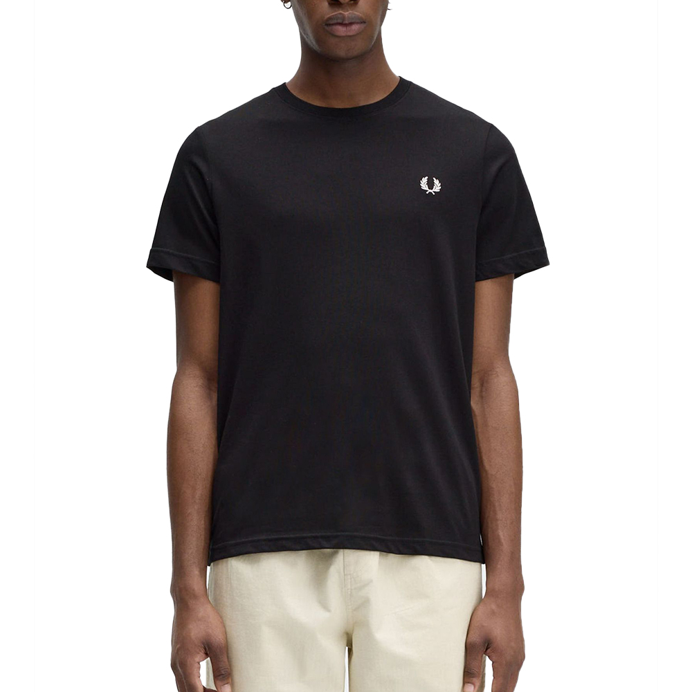 Fred Perry Crew Neck T-Shirt Steel Navy/White – voilà.id