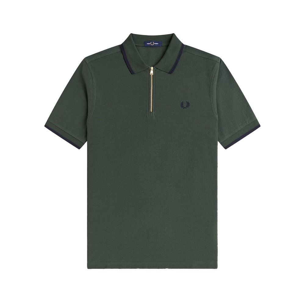 Fred Perry Crepe Pique Polo Shirt Navy/White – voilà.id