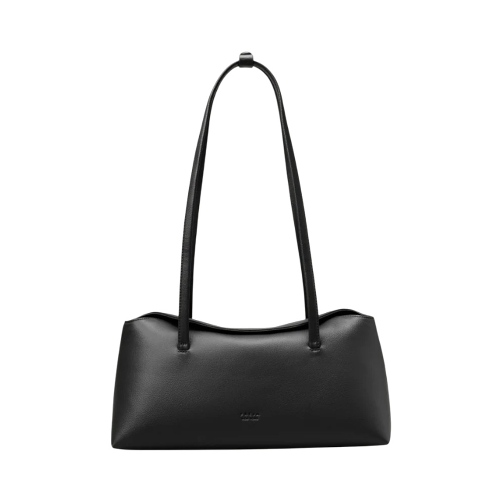 Freya Shoulder Bag - Black Suede