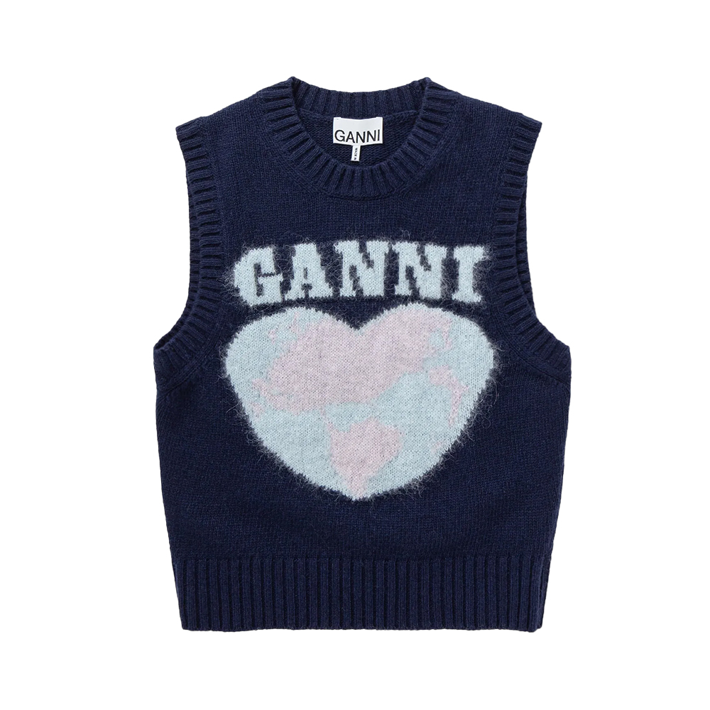 GANNI Graphic Wool Vest