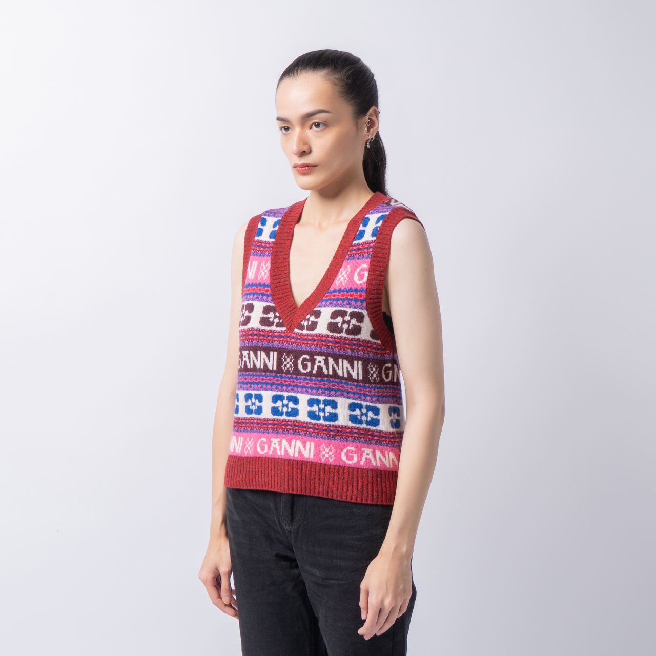 アウターその他 GANNI Woman Waistcoat Multicolor K2121 999 5product-K2121-999-Xms-2024-06