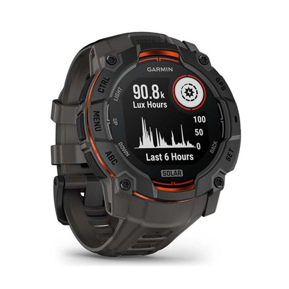 Instinct 010-02935-40 Smartwatch Solar Rugged Outdoor GPS Digital  Charcoal Silicone Band