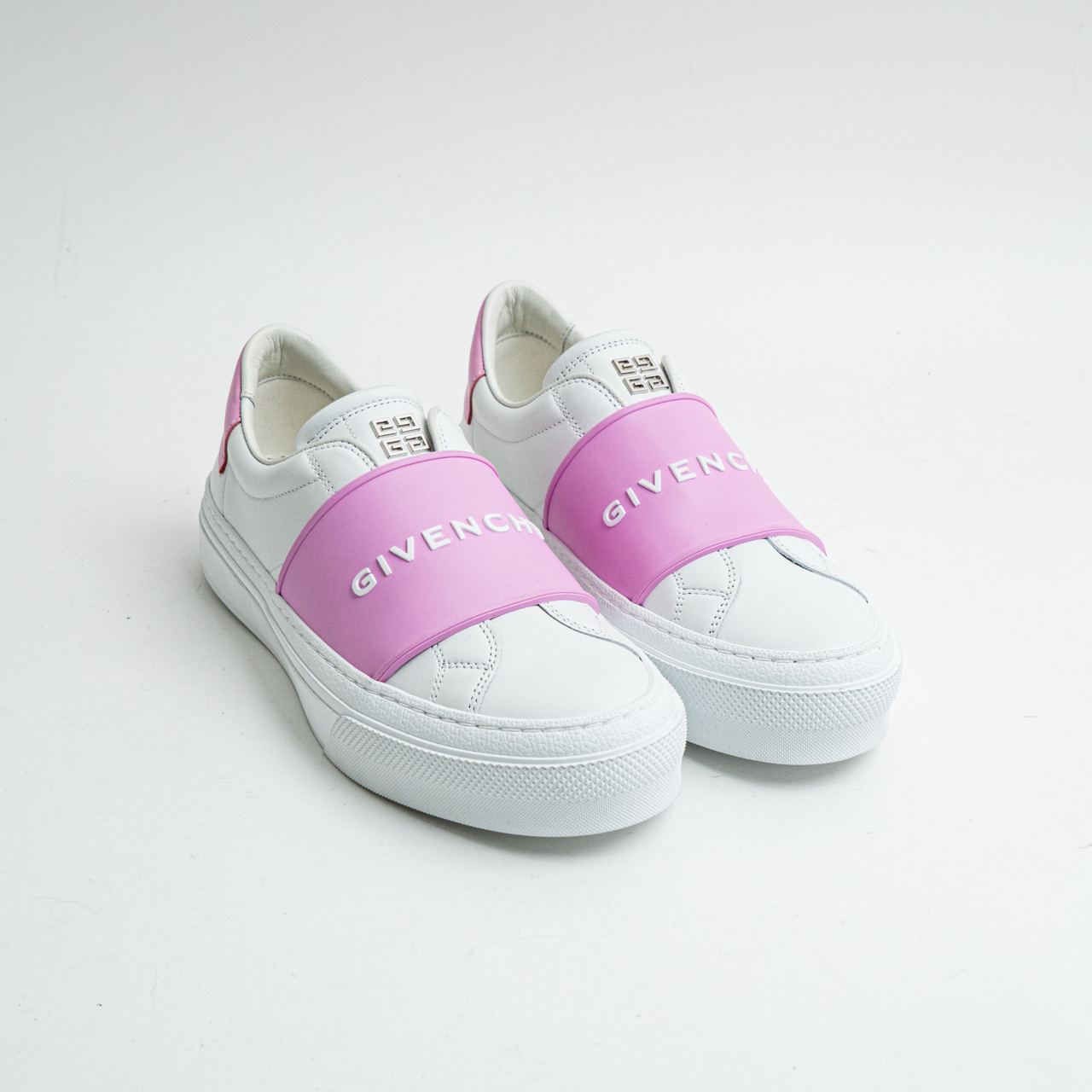 スニーカー Givenchy Sneakers & Slip-On Pink Givenchy City Slip-On Logo Sneaker in Pink/White sz 38 NWOB