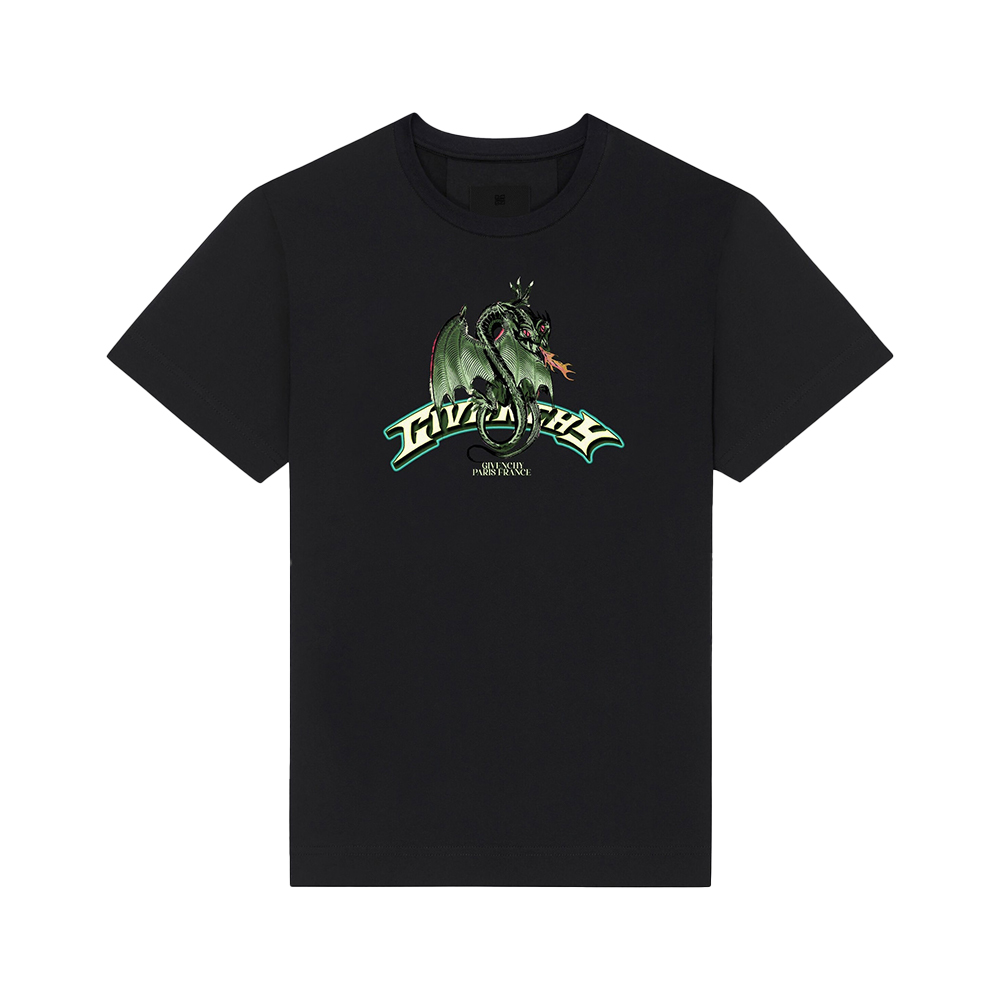 Tシャツ・カットソー GIVENCHY FW25 T-SHIRT (BM71NK3YRS 001) T-shirt in cotton with GIVENCHY patch | Givenchy CA | Givenchy