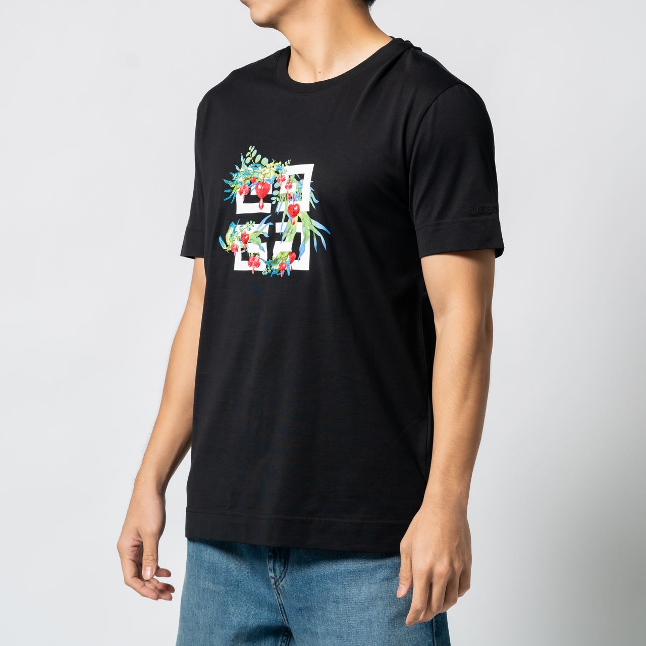 Tシャツ・カットソー GIVENCHY FW25 (BW70FJP75N 001) T-shirt in cotton with GIVENCHY Stamp print | Givenchy CA