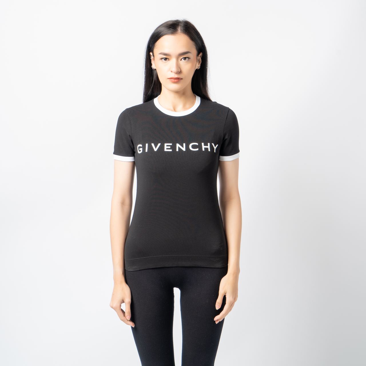 Tシャツ・カットソー GIVENCHY SS25 T-SHIRT CON LOGO ARCHETYPE (BW70BF3YAC 004) Givenchy Men's Archetype Logo T-Shirt in Khaki Givenchy