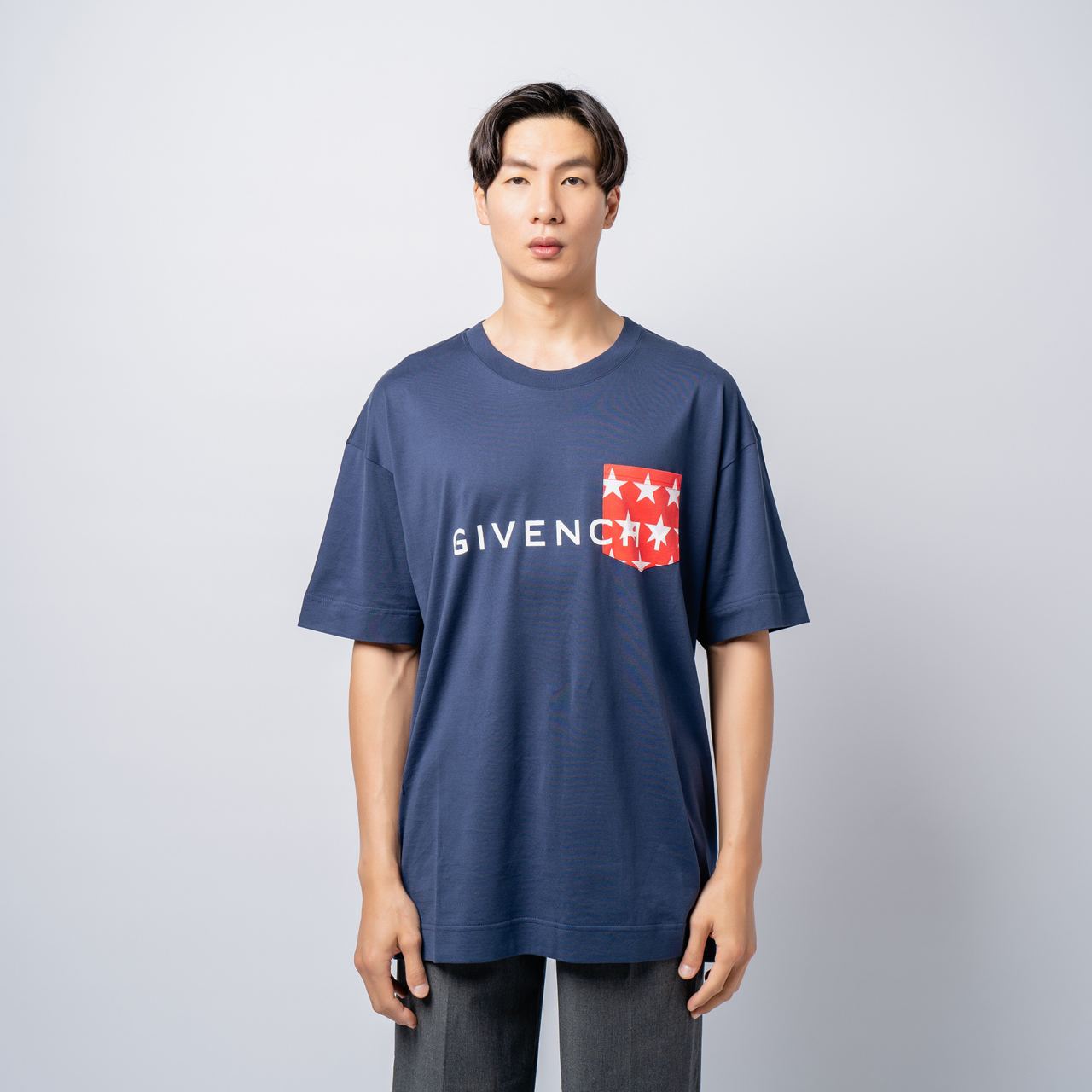 Givenchy Signature Printed Cotton T-Shirt Blue –
