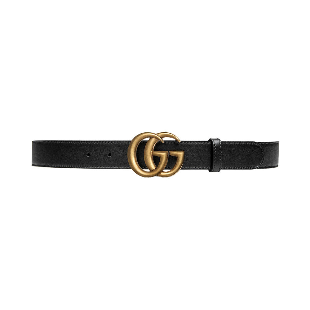 ベルト GUCCI GG CROSS BUCKLE BELT Black Textured Leather Belt With Brass Double G Buckle