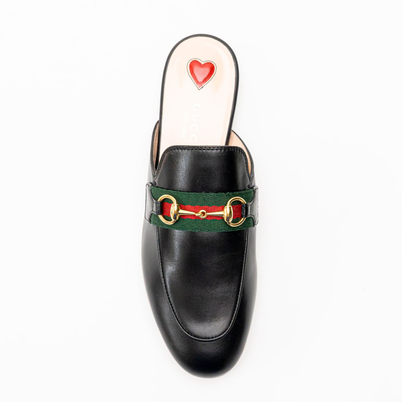 Gucci Princetown Horsebit Stripe Mules Black – voilà.id
