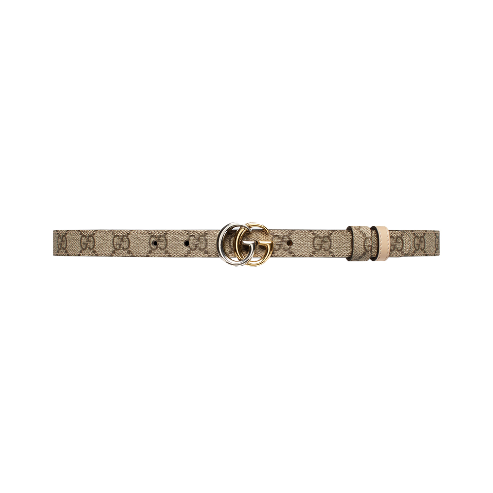 Gucci GG Marmont Two Toned Hardware Reversible Thin Belt