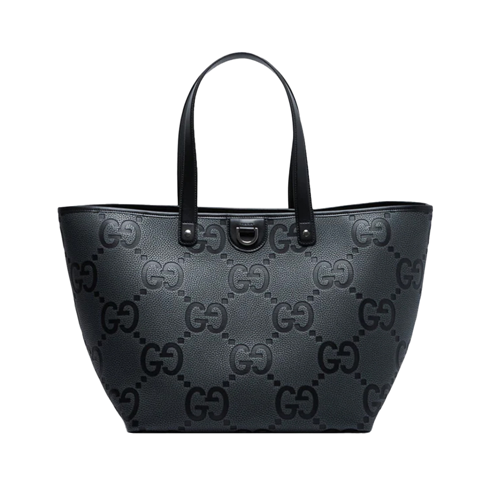 Gucci GG Medium Jumbo Tote Bag Grey Black –