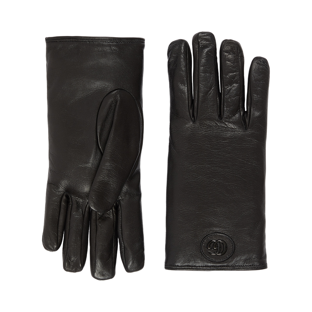 Gucci Double G Leather Gloves Black – voilà.id
