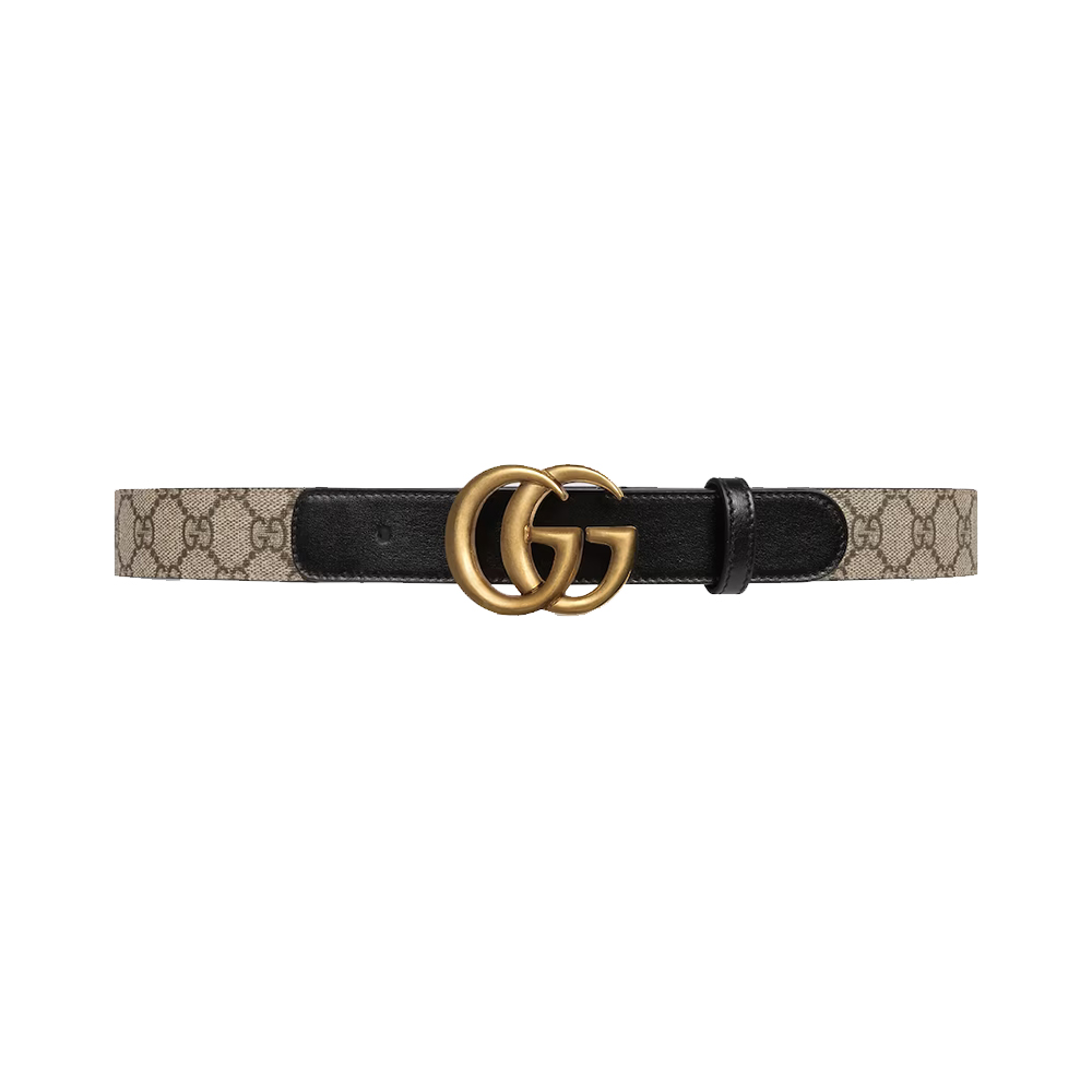 ベルト GUCCI FW24 'GG Marmont' belt (795548AADQO 1055) Wide Black Leather Women's Belt With Double G Buckle | GUCCI® PL