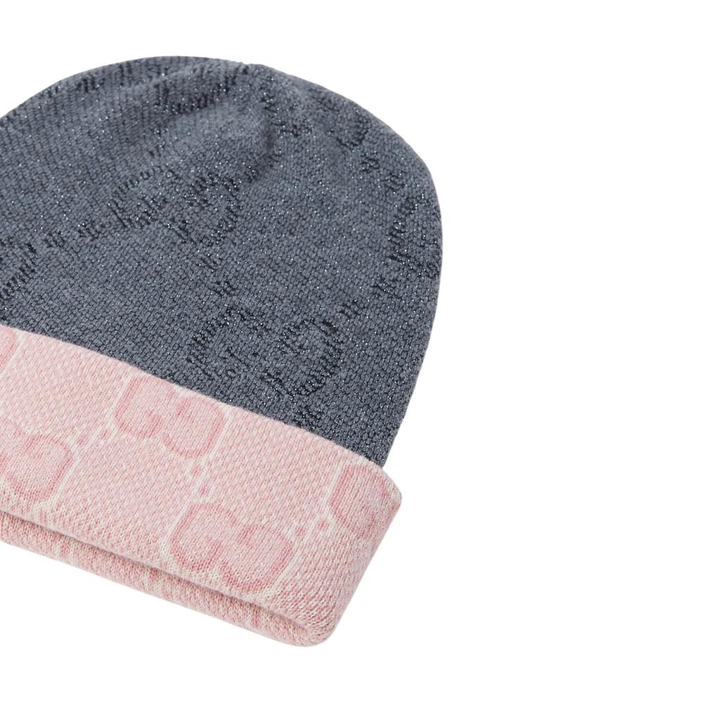 Gucci Reversible GG Jacquard Beanie Hat Grey – voilà.id display picture 2