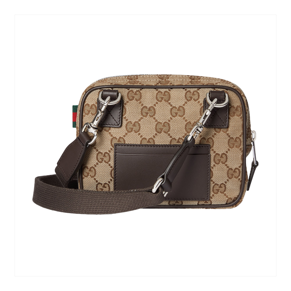GG Canvas Mini Crossbody Bag Beige Brown