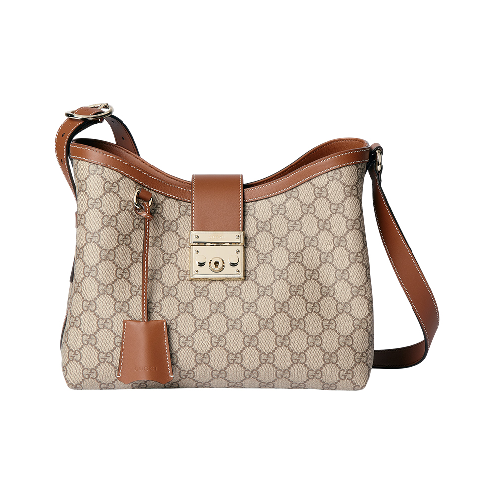 Gucci Padlock Medium Shoulder Bag Supreme Canvas Brown –